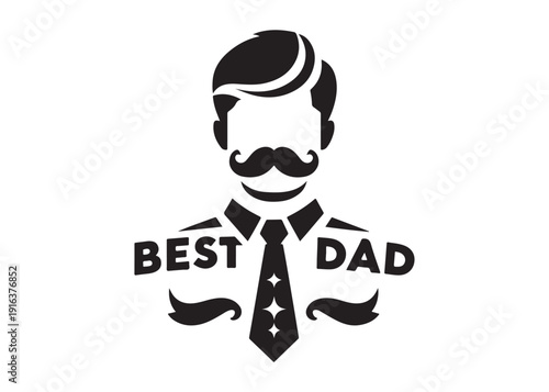 best dad logo silhouette vector, fatherhood silhouette vector illustration, father and son logo silhouette, gentleman logo silhouette, happy fathers day logo vector silhouette on white background