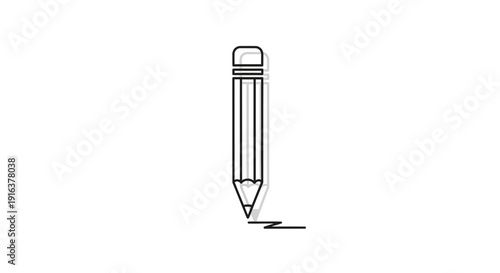 Pencil Drawing Line Art Icon