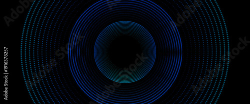 3D blue techno abstract background overlap layer on dark space with glowing dots shape decoration. Modern graphic design element dotted line style concept for banners, flyer, card, or brochure cover