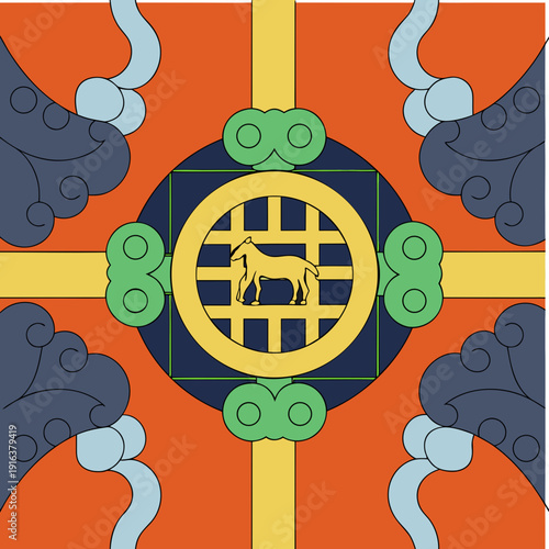 Abstract simple illustration on white background