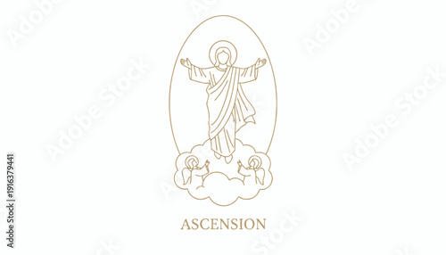 Jesus Christ Ascension to Heaven, Religious Symbol, Christian Art, Divine Grace