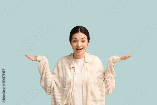 Female inventor smiling on ...