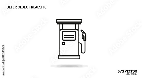 Gasoline Pump Icon Vector Illustration - Fueling Station Equipment