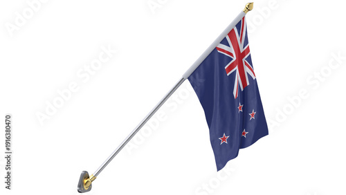 Fotografi New Zealand Cloth Flag Wall Mounted