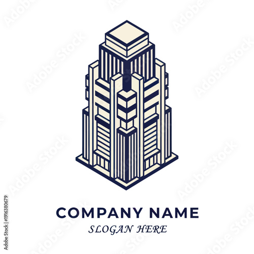 Modern Skyscraper Building Vector Illustration Design.