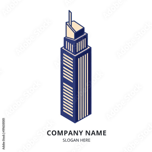 Modern Skyscraper Iconic Corporate Building Design.