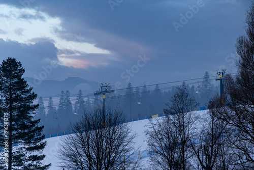 Ski resort in Poland Zakopane. Polana Szymoszkowa