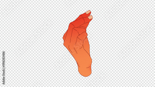 Hand Gesture Illustration PNG Transparent Background Cutout 
