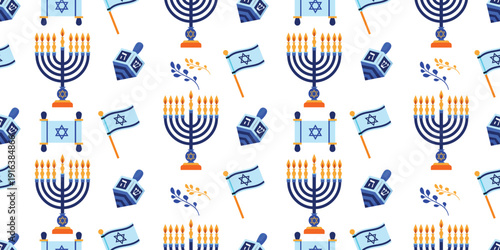 Happy-Hanukkah-seamless-pattern-vector-background-with-Menorah