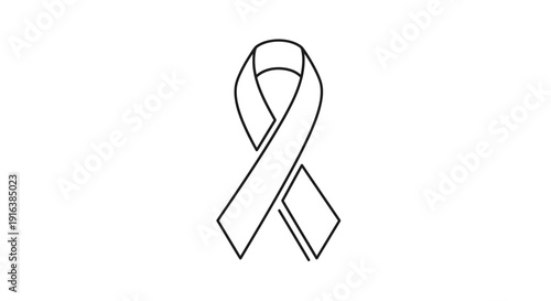 Awareness Ribbon Icon Outline Vector Symbol