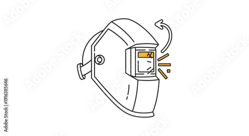 Welding Mask Icon: Protection and Safety in Industrial Work