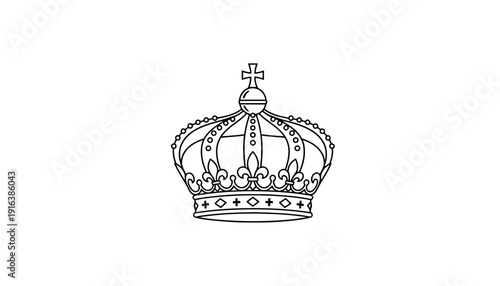 Royal Crown Icon, Symbol of Power, Monarchy, Royalty, and Authority