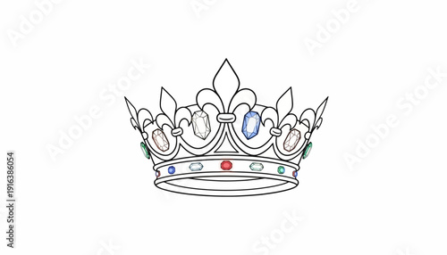 Royal Crown with Jewels, Regal Symbol of Power and Royalty, Luxury Accessory
