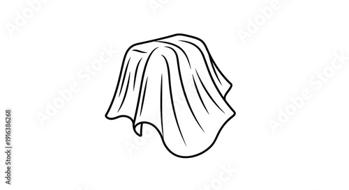 Mystery Object Covered with Drape Cloth, Unveiling Concept, Surprise Reveal
