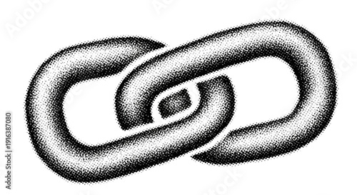 interlocked chain links, connection, strength, metallic texture, isolated