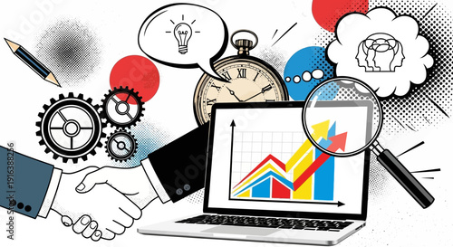 business handshake, teamwork, success, growth, time management