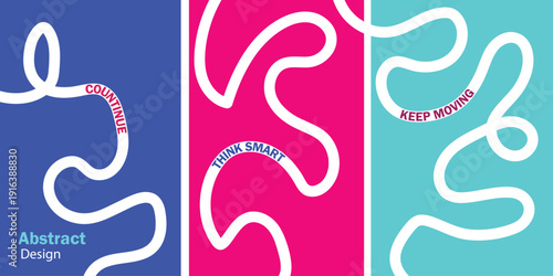 Vibrant arrows on colorful backgrounds