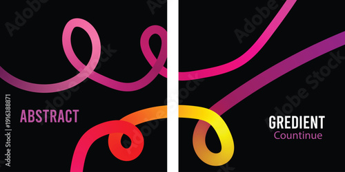 Vibrant neon squiggles on black background