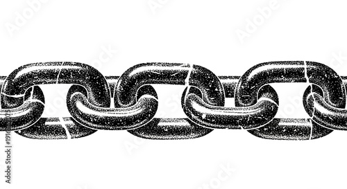 chain links, metal, connected, strong, security, isolated on white