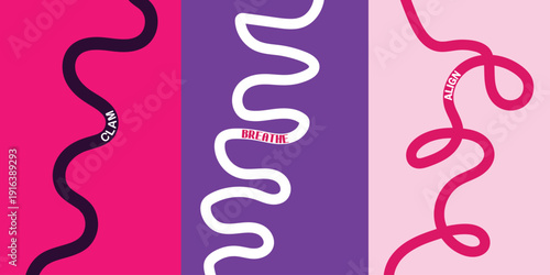 Colorful squiggly lines artwork