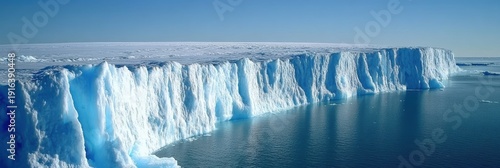 Panel kuchenny z motywem Melting glaciers and ice caps show effects of climate change in natural landscape