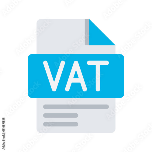 Flat icon representing taxation and financial compliance concept.