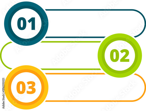 Step labels for infographic data visualization blank frame