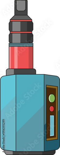 Vaporizer icon. Cartoon electronic smoke device drawing