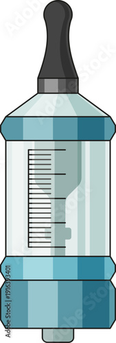 Atomizer cartoon icon. Portable electronic smoking liquid device