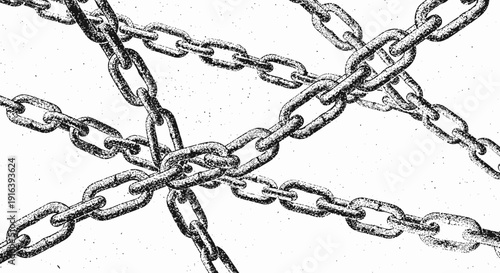 intertwined chains, connection concept, metal links, abstract background