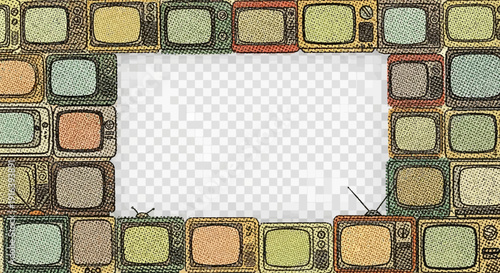 vintage tv frame, retro television border, old screen background