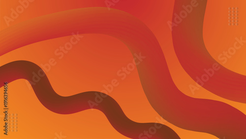 Vibrant abstract design with wavy lines and orange hues
