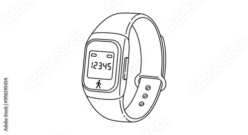 Fitness Tracker Wristband with Step Counter and Walking Icon