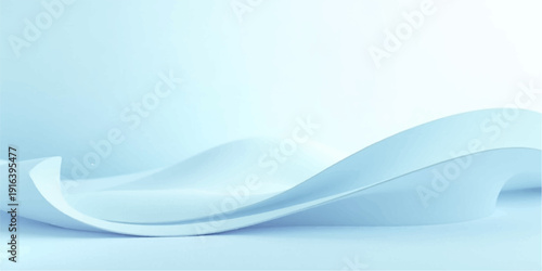 Abstract blue wave background featuring smooth digital curves and flowing lines in a creative vector illustration designed for a modern technology wallpaper or web backdrop