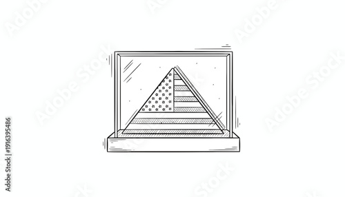 Framed American Flag Displayed in a Triangle Case