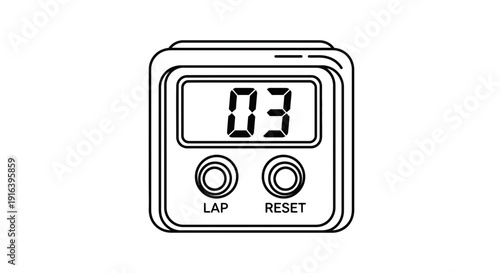 Digital Timer with Lap and Reset Buttons, Count Down Clock