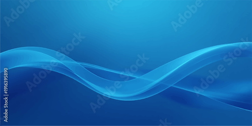 An abstract blue wave background featuring a smooth gradient design with flowing light curves and motion lines creates a modern vector art wallpaper texture with a technological energy pattern