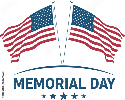 Memorial day tribute american flags patriotic symbol honor fallen heroes
