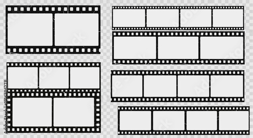 film strip frames, vintage cinema, movie reel, retro background