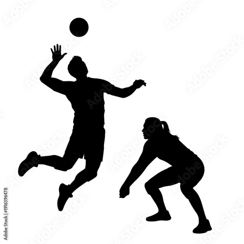 basketball players silhouettes