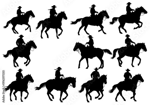 silhouettes of horses