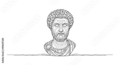 Ancient Roman Emperor Bust - Marcus Aurelius Statue