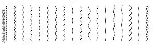 Waves line. Set of wavy zigzag lines. Wave thin line background. Vector zigzag and wavy  horizontal underline. Vector illustration