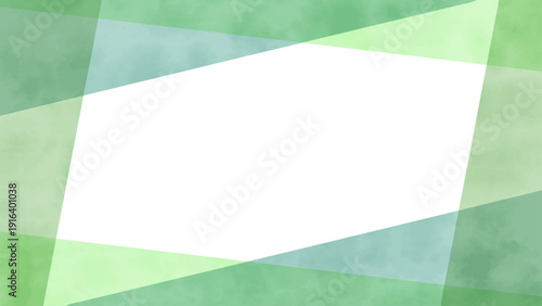 緑の綺麗な水彩風フレーム