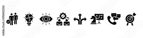 Leadership banner web icon vector illustration concept for team management with an icon of guidance, solution, vision, teamwork, direction, strategy, communication and goal