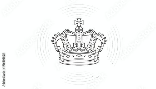 Royal Crown with Sound Waves Effect