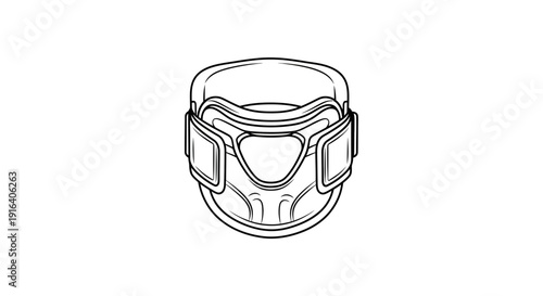 Neck Brace Illustration: Medical Support for Cervical Spine Injury Recovery