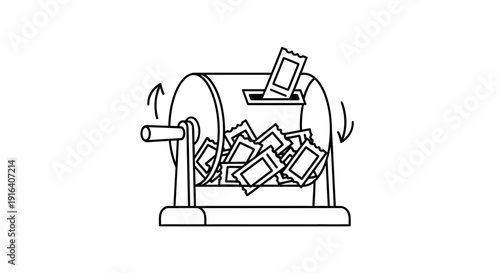 Lottery Machine with Tickets