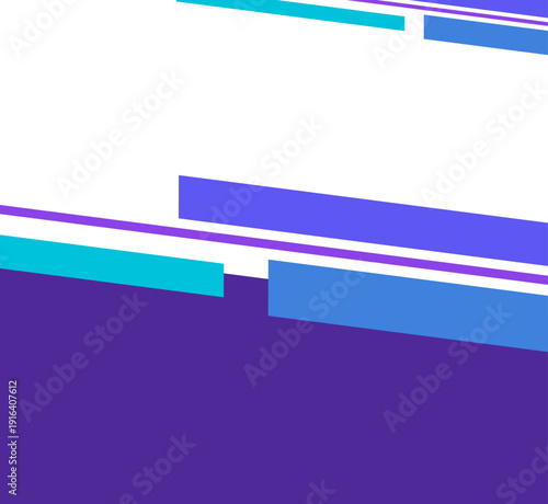斜めに流れるブルーとパープルのラインが印象的なスタイリッシュ抽象背景｜近未来感のあるグラデーション装飾バナーデザイン素材