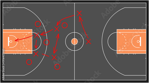 Hand draw strategy game, tactics for American football, ice hockey, field hockey, soccer, football, basketball, handball, sketched marker, isolated design elements.